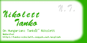 nikolett tanko business card